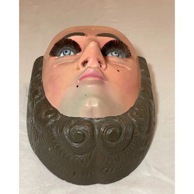 This vintage Parachicos mask is a beautiful example of Mexican folk art. Handmade in Mexico, this wooden mask features...
