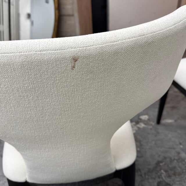 Restoration Hardware Ligné Upholstered Fabric Dining Chairs, Set of Eight For Sale - Image 10 of 12