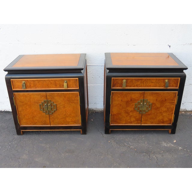 Century Hollywood Regency Chin Hua Nightstands End Bedside Tables a Pair 6618 For Sale - Image 14 of 16