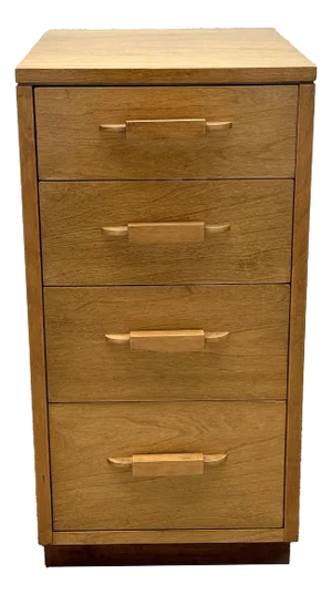 1930s Eliel Saarinen Designed 4 Drawer Nightstand by the Johnson Furniture Co