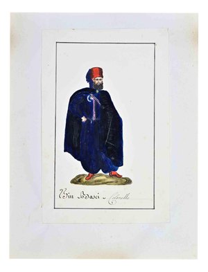Jean-Baptiste Barla, Bin Basci, 1840, Ink & Watercolor on Paper
