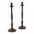 Antique Tall Mahogany Turned and Carved Candlesticks, a Pair For Sale