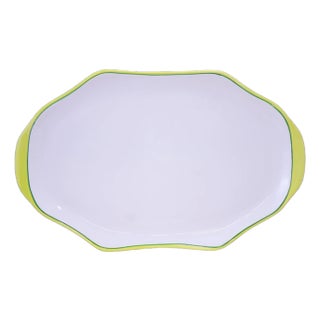Vietri Chartreuse Rim 17" Tray For Sale