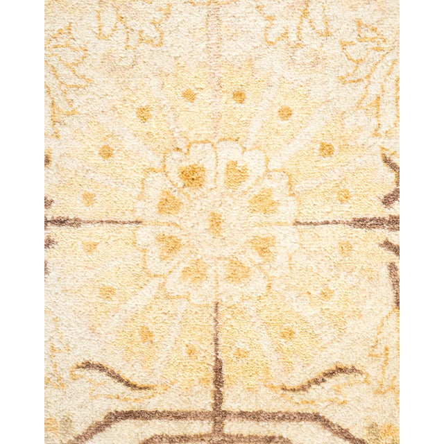 Traditional Mogul, One-of-a-Kind Hand-Knotted Area Rug in Ivory, 6' 1" x 8' 10" For Sale - Image 3 of 8