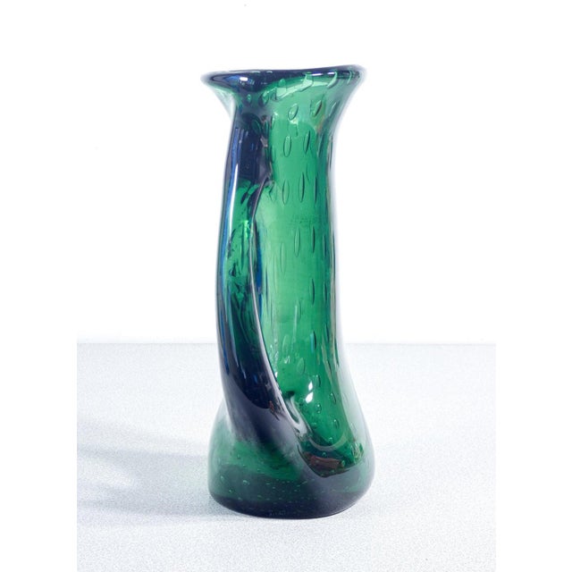 Murano Blown Glass Bullicante Vase For Sale - Image 3 of 18