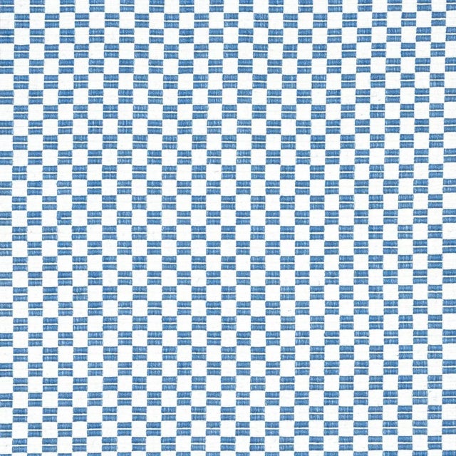 Contemporary Sample - Schumacher Elkhart Fabric in Blue For Sale - Image 3 of 3