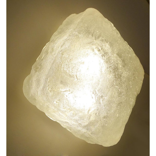 Vintage Brutalist Glass Ceiling Light from Honsel For Sale - Image 13 of 16