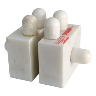 Jean Jacques Schnegg, Modular Abstract Sculpture, 1970s, White Carrara Marble For Sale