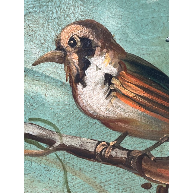 Mid 20th Century Mid-20th Century Large Ornithological Oil Painting of Songbirds by Ira Monte. For Sale - Image 5 of 12