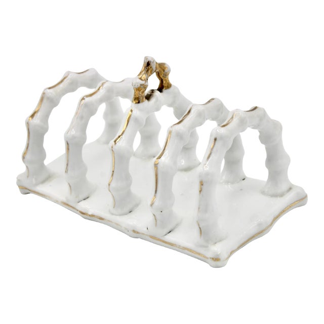 Antique French Limoges Ceramic Toast Rack / Letter Holder For Sale