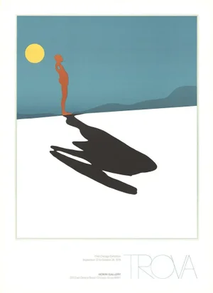 1991 Ernest Trova 'Male Figure & Shadow' Offset Lithograph