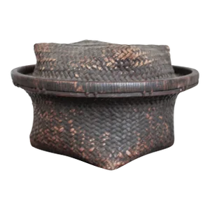 Primative Large African Kuba Basket