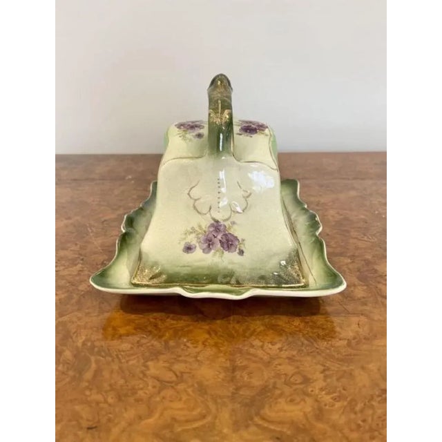 Original antique Edwardian cheese dish and cover having a original antique cheese dish and cover in wonderful floral...