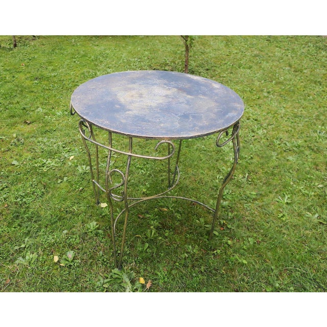 Mid-Century Modern Painted Garden Patio Table, 1960s For Sale - Image 6 of 10