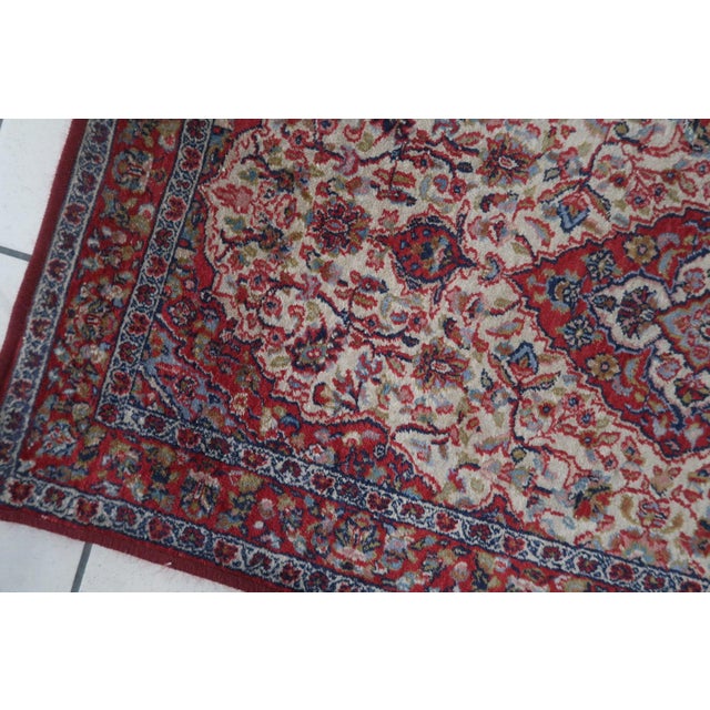 Red 1970s, Vintage Indian Rug 2.1' X 3.9' For Sale - Image 8 of 13