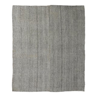 Gray Vintage Turkish Kilim Rug - 6`9″ X 8`1″ For Sale