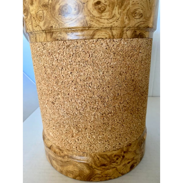 1960s 1960s Kraftware Cork Ice Bucket With Chrome Handle For Sale - Image 5 of 8