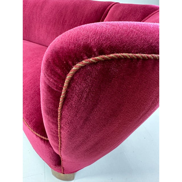 1940’s Curved Danish Sofa For Sale In Boston - Image 6 of 12