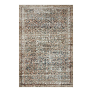 Chris Loves Julia x Loloi Jules Ink / Terracotta 18" x 18" Sample Rug