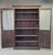 French Provincial Antique French Provincial Wardrobe With Wire Grills and Interior Blue Curtains For Sale - Image 3 of 14