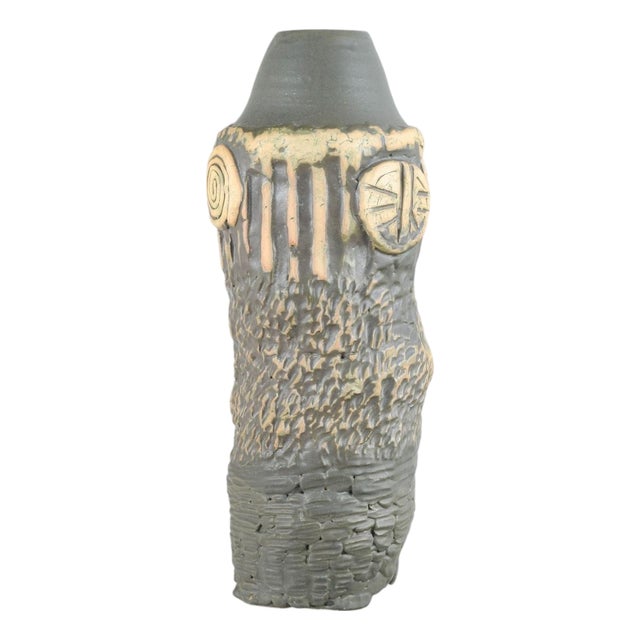 Large Sculptural Floor Vase in Stoneware by Bernard Rooke, 1960s-1970s For Sale