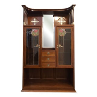 Antique Art Nouveau Display Cabinet by J. & J. Herrmann, 1890s For Sale