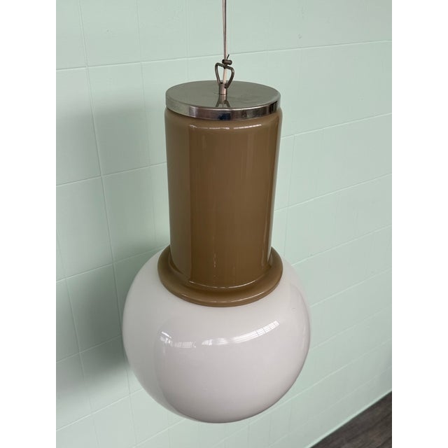 Italian Space Age Glass Pendant Lamp, 1970s For Sale - Image 6 of 14