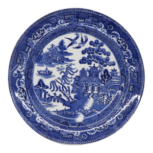 E B and J E L Willow Blue White 10 Inches Plate 4664b