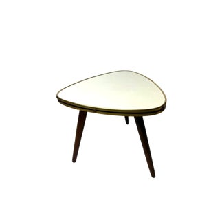 Vintage Side Table with Rounded Triangular Top, 1950s For Sale