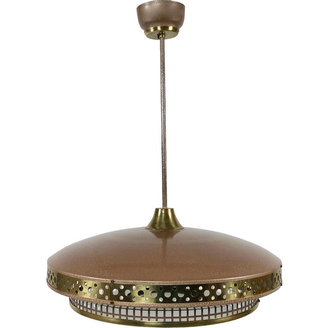 Space Age Ufo Pendant Lamp by Ludib Bratislava, 1950s For Sale