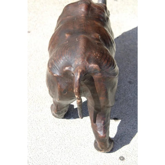 1970s Leather Rhinoceros Attributed to Dimitri Omersa For Sale - Image 9 of 13