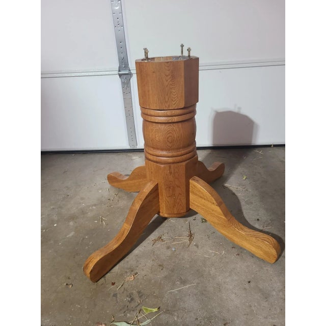 Wood 1990s Vintage Cal Oak, Inc. Solid Oak Dining Table and Four A-America Chairs. Total Suite of 5. For Sale - Image 7 of 13