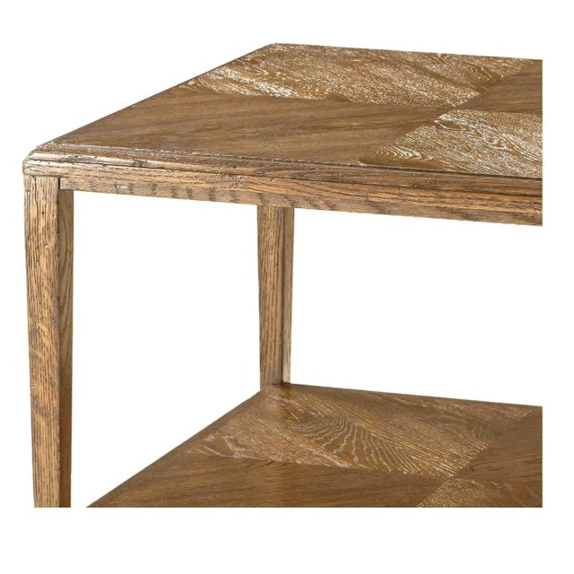Rustic Oak Rustic End Table For Sale - Image 3 of 5