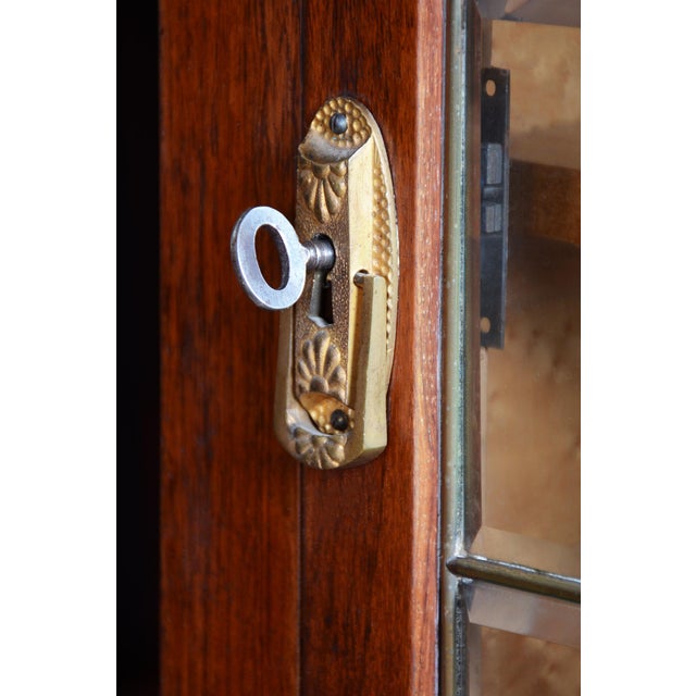 Glass Art Deco Dressing Mirror in Palisander attributed to J.F.M. Hoffmann, Czech, 1910s For Sale - Image 7 of 16