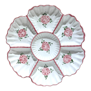 Vintage Mid-Century Modern Hand Painted Vestal Portugal Serving Dish Tray