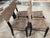 Modern 4 Palecek Blackened Pananawood & Woven Seagrass Dining Chairs, Late 20th Century For Sale - Image 3 of 17