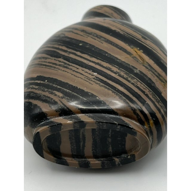 Black Banded Obsidian Snuff Bottle For Sale - Image 8 of 9