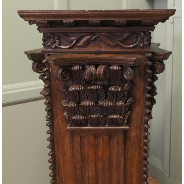 French Carved Oak Display Column For Sale - Image 6 of 8