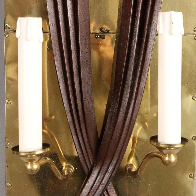 Wall Lights in Wrought Iron, Set of 2 For Sale - Image 6 of 9