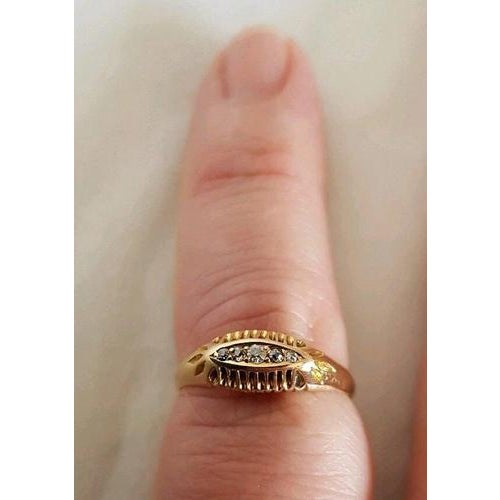Antique Edwardian 18ct Gold Five Stone Diamond Ring, 1903 For Sale - Image 13 of 14