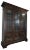 Walnut and Lead Glass Bookcase, Italy, 1950s For Sale
