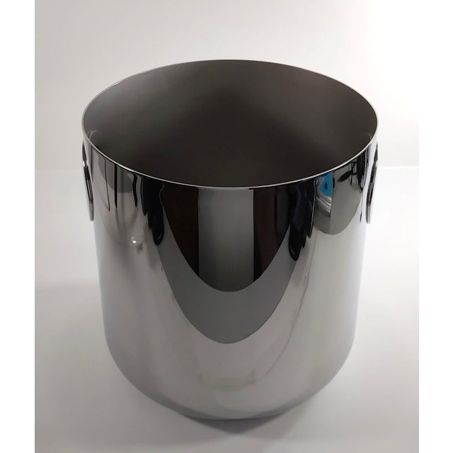 2010s Christofle "Oh" Stainless Steel Champagne Cooler For Sale - Image 5 of 7