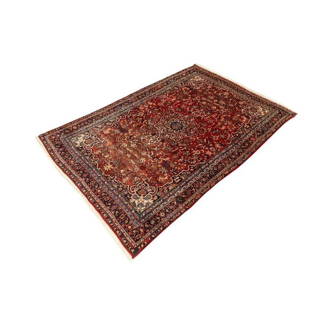 Rug from the 1960s. The flor of this rug was tightly compressed during the clot with a comb. This was a heavy and very...