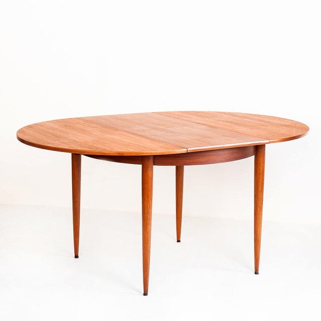 Scandinavian Table with Extension in Teak Wood, France, 1960s For Sale - Image 4 of 15
