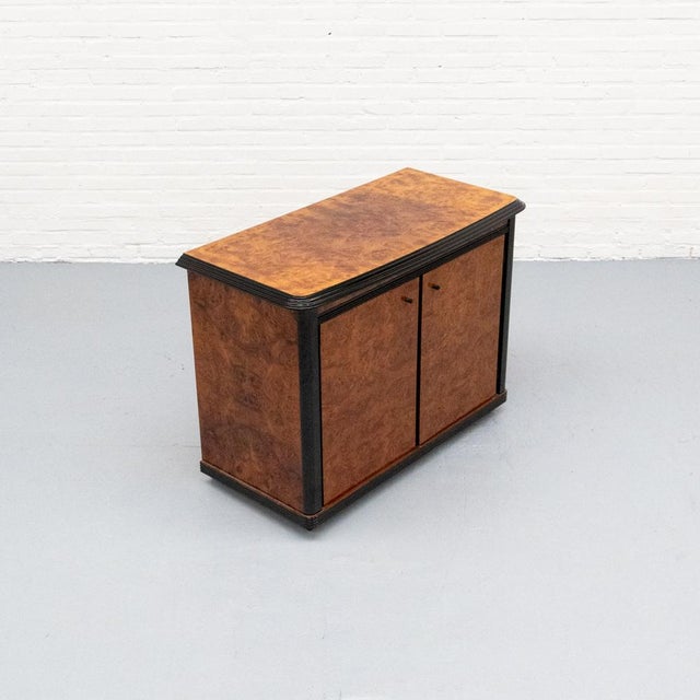 Vintage Italian Sideboard in Burl Wood, 1980s For Sale - Image 4 of 16