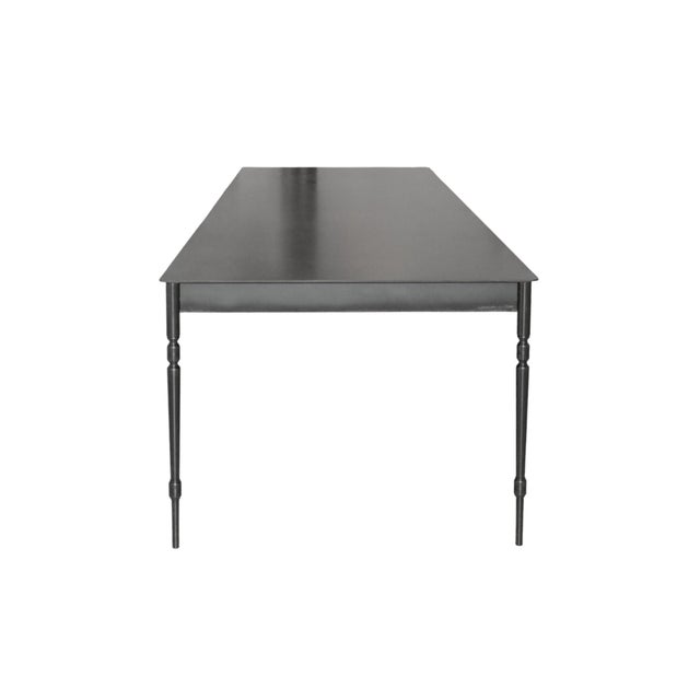 Contemporary Gregor Jenkin Studio Long Steel Dining Table For Sale - Image 3 of 7