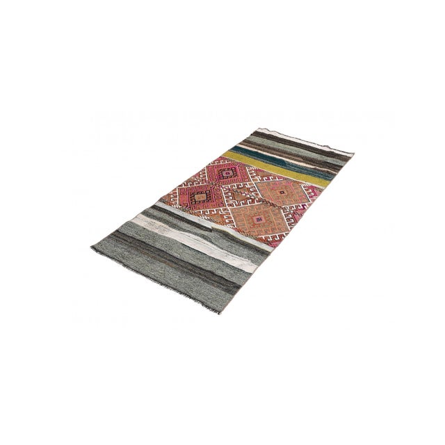 Handwoven vintage decorative kilim rug from Marash region of Turkey. Approximately 50-60 years old. In good condition....