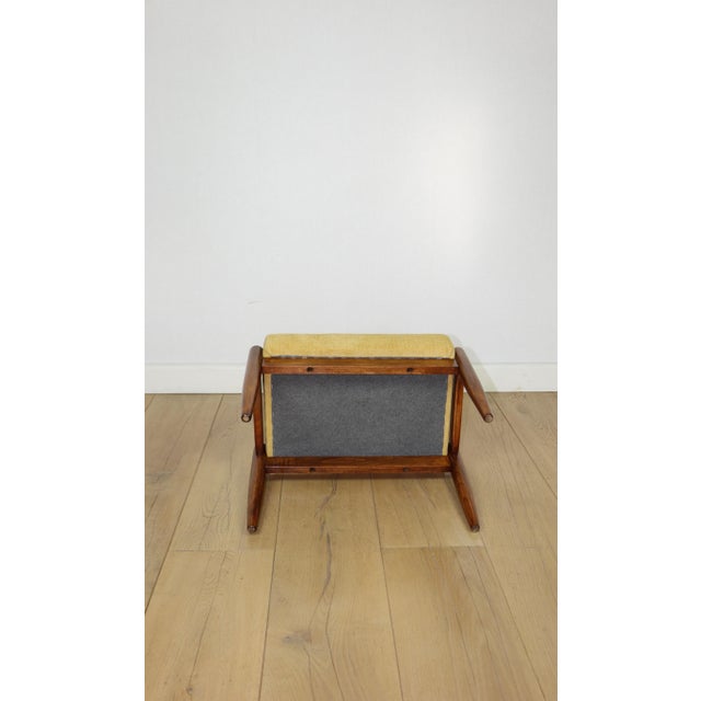 Stool with Yellow Cream Seat from Edmund Homa, 1970s For Sale - Image 4 of 7