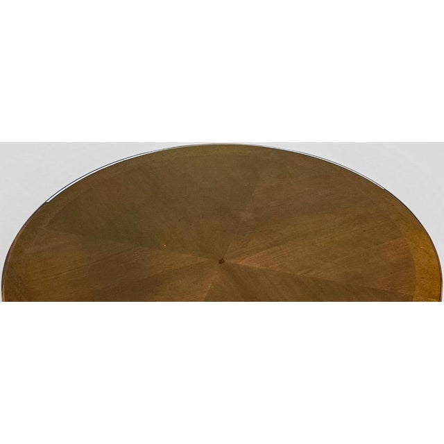 Vintage Weiman Campaign Style Walnut and Cherry Mechanical Convertible Hi Low Coffee Dining Table For Sale - Image 9 of 16