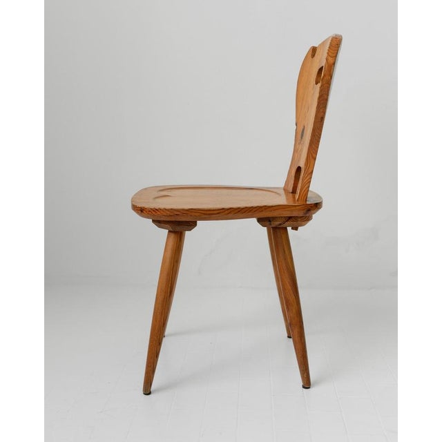 Vintage Folk Style Wooden Farmhouse Chairs, 1960s, Set of 3 For Sale - Image 6 of 12